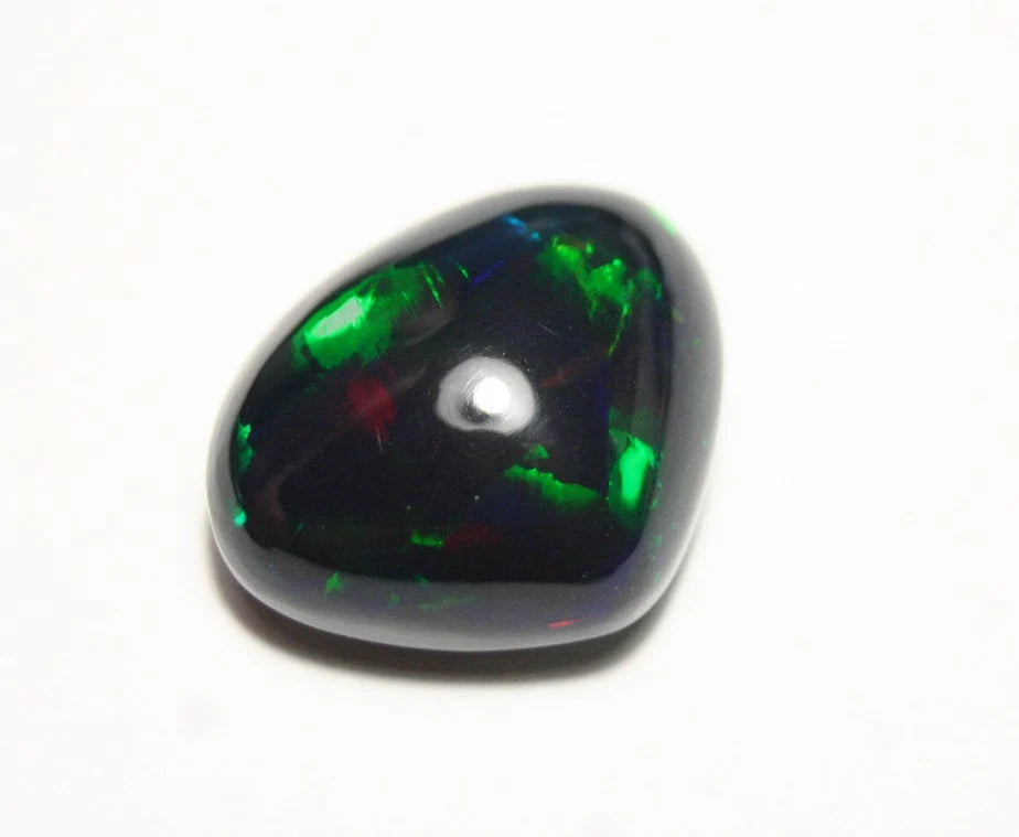 10.44ct Welo Black Opal Cabochon Top Neon Rainbow AAA Opal See Video 18x15mm