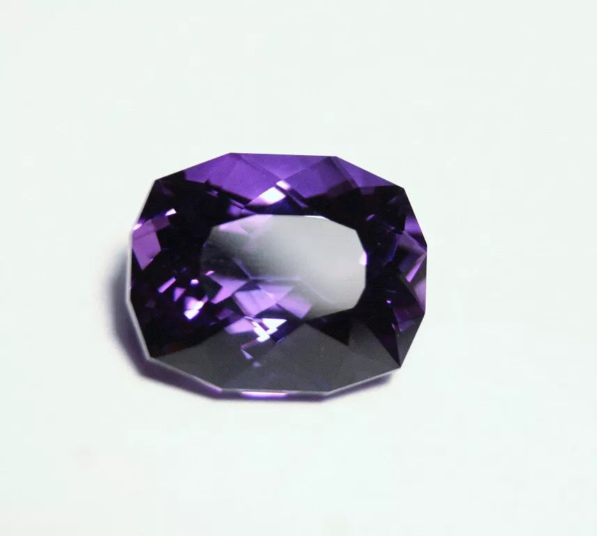 7.8ct Zambian Amethyst - Unique Custom Cushion Cut Gem - AAA Amethyst 13x11mm