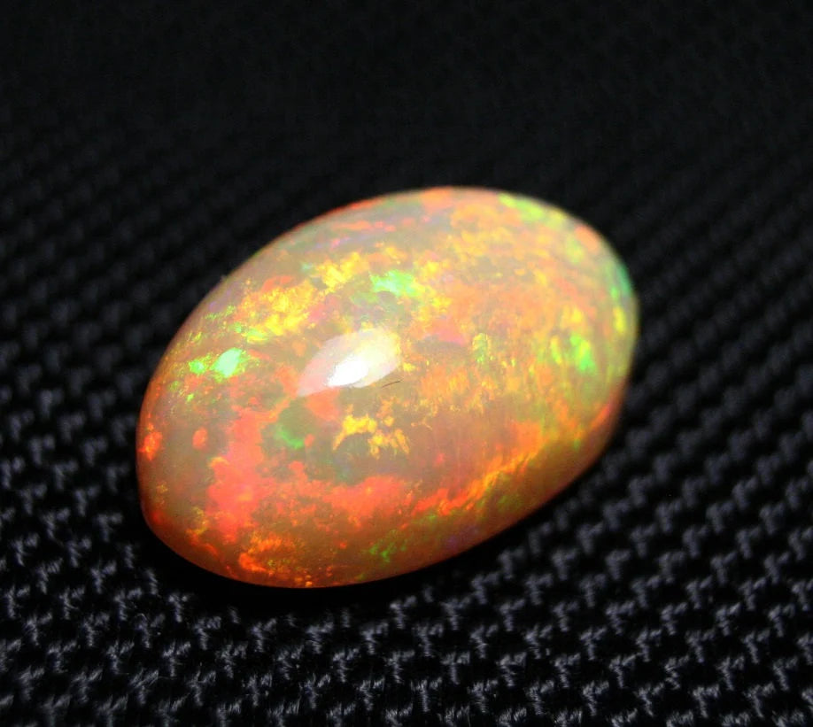 Welo Honey Opal Cabochon 14.8ct Neon Rainbow Blaze Natural Opal See Video 20x13mm