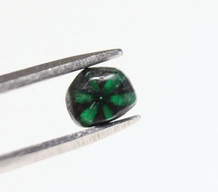 Muzo Trapiche Emerald 0.25ct Stunning Rare Natural Emerald Formation 4x3mm