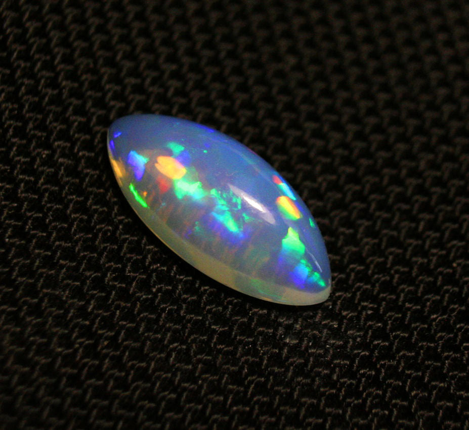 Welo Opal Cabochon 5.68ct Rainbow Marquise Natural Ethiopian Opal 20x9mm