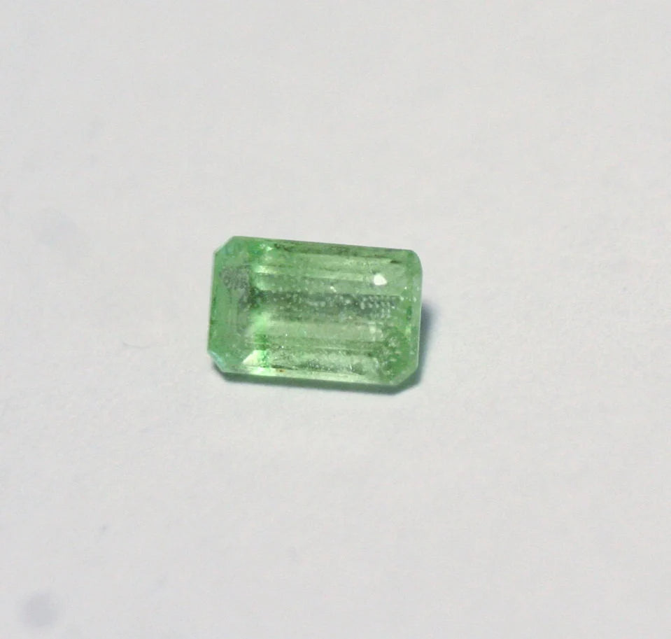 BiColour Tsavorite Leuco Garnet 0.69ct Exceptionally Rare Grossular Garnet 6x4mm