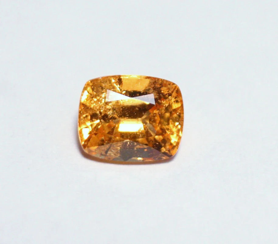 Mandarin Spessartine Garnet 1.83ct Fanta Orange Cushion Cut Garnet 7x6mm Madagascar