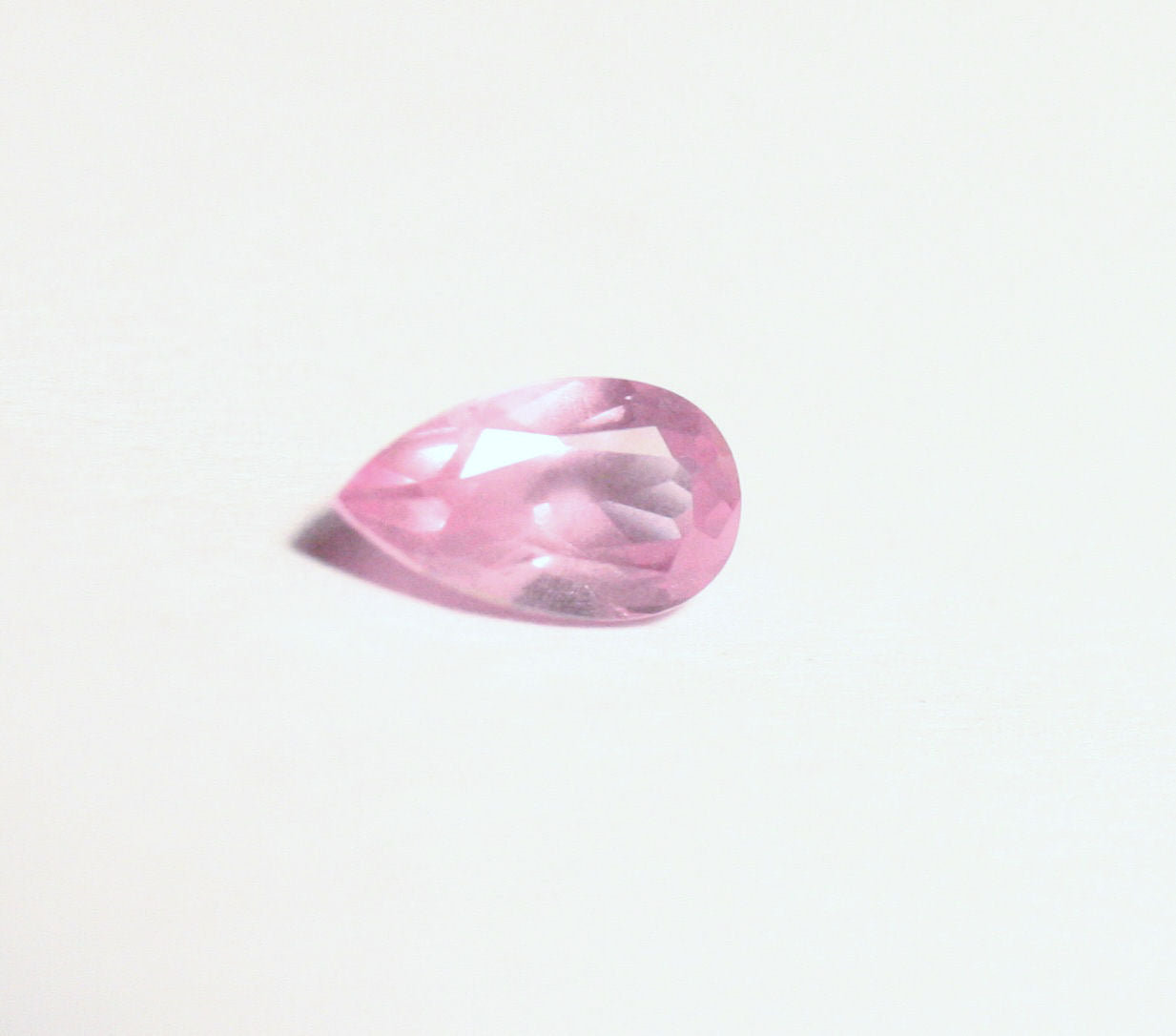 Mahenge Pink Spinel 0.5ct Rare Fluorescent Pear Cut Gem 7x4mm Tanzania