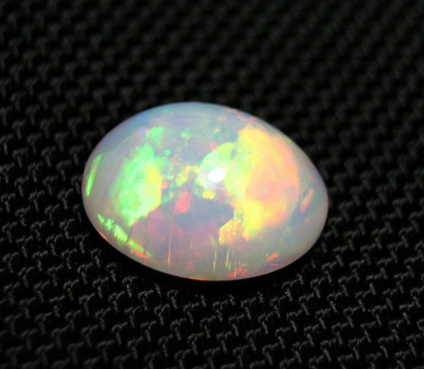 Welo Precious Opal 8ct Cabochon Rainbow Blaze Natural Ethiopian Opal See Video