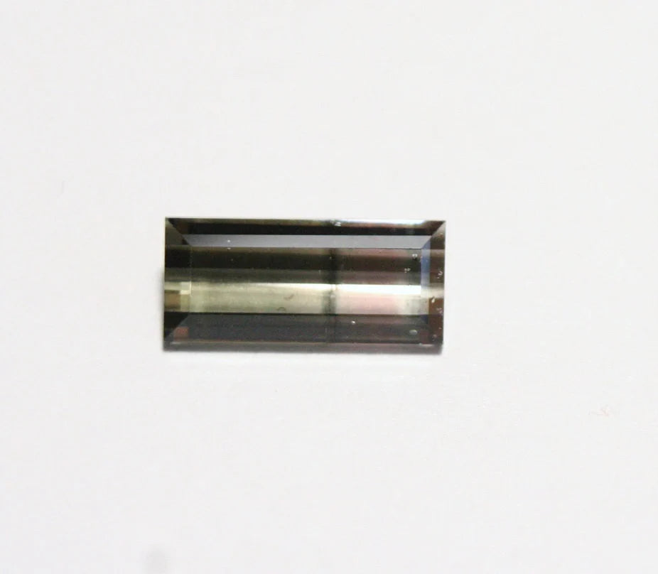 Congo Bi Colour Tourmaline 1.15ct Lovely Emerald Cut Gemstone 10x4mm