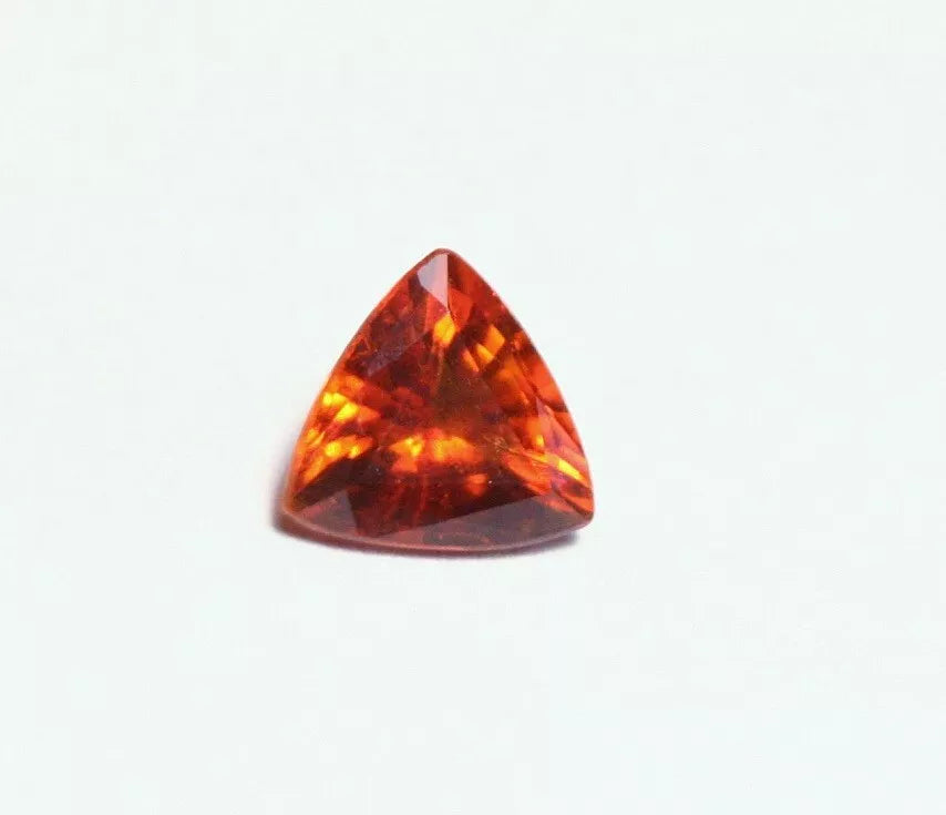 Clinohumite 0.66ct Ultra Rare Deep Orange Faceted Gem - Pakistan 6x6mm