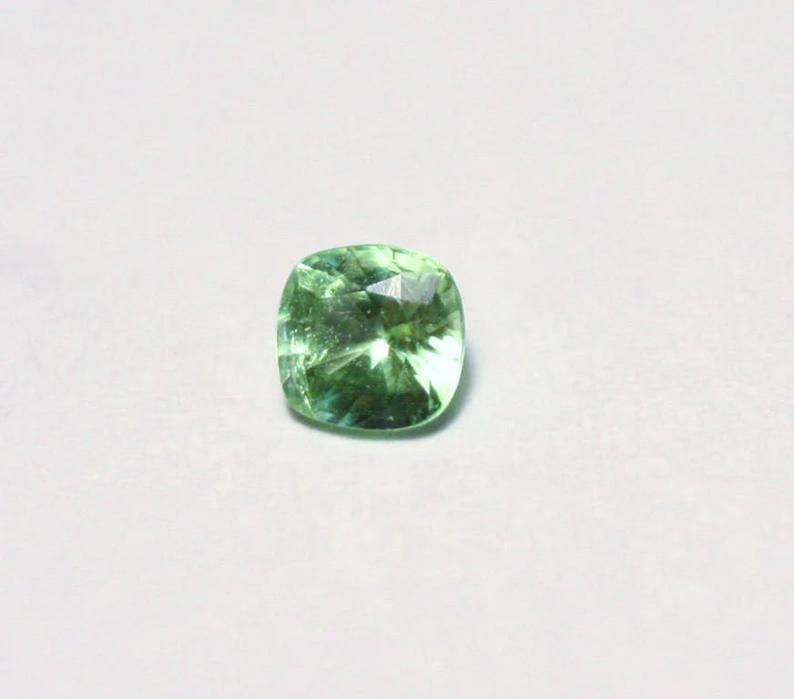 Merelani Mint Grossular Garnet 0.38ct Rare Faceted Garnet Fluorescent Gem 4x4mm