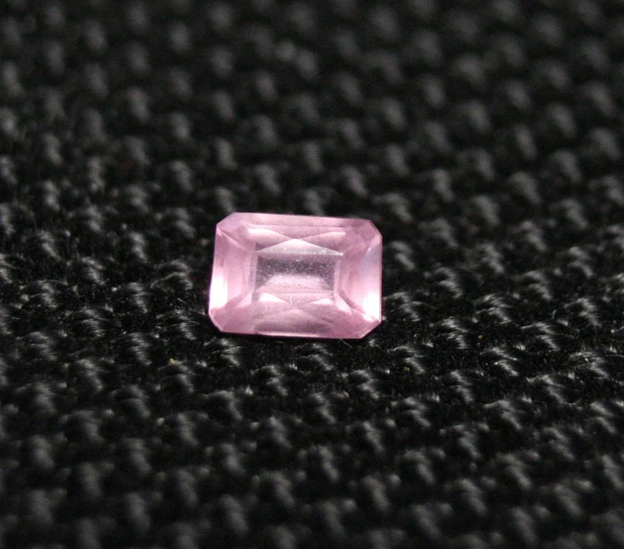 Mahenge Pink Spinel 0.35ct Rare Fluorescent Emerald Cut Gem 4.5x3mm Tanzania