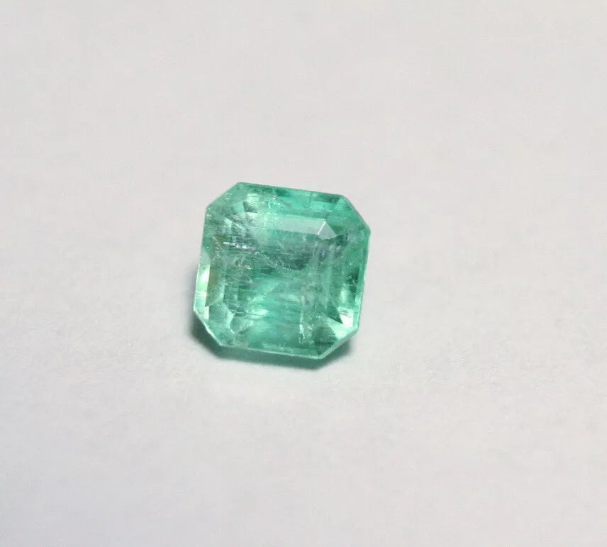 Panjshir Valley Emerald 0.6ct Rare Natural Green Beryl Afghan Emerald Cut 5x5mm