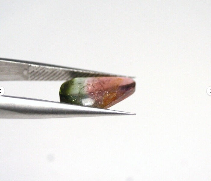 Watermelon Tourmaline Slice 1.88ct Polished Tourmaline Madagascar 12x8mm