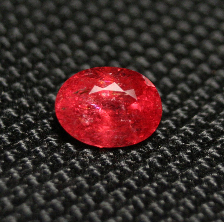 Rare Faceted Rhodonite 2.18ct Brazil Ultra Rare Crimson Red Gem Rhodonite