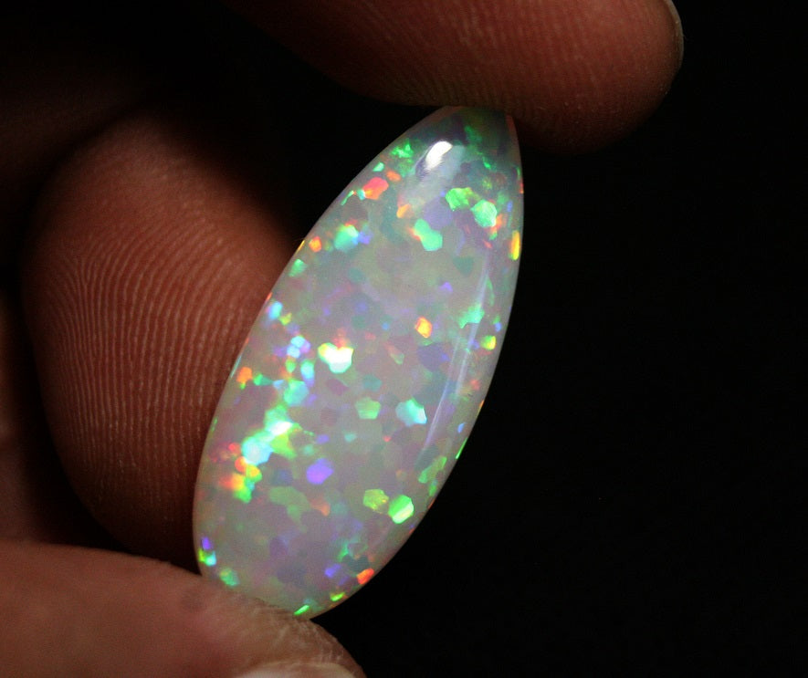 Welo Precious Opal Cabochon 15ct Harlequin Patchwork AAA Rare Natural Opal Video