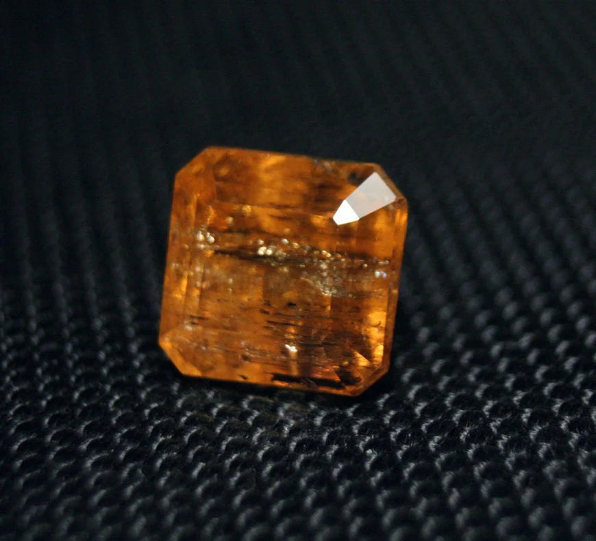 Imperial Topaz 11.8ct Ouro Preto, Brazil, Natural Untreated Rare Orange Topaz 11x11mm