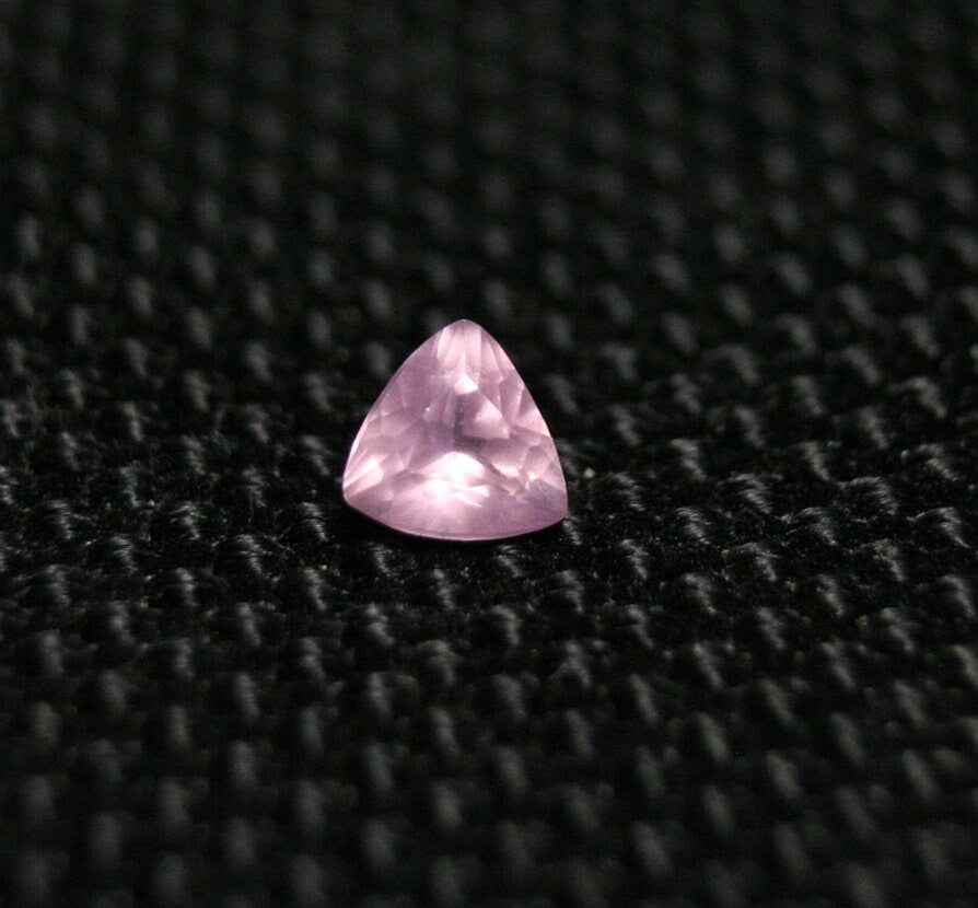 Mahenge Pink Spinel 0.34ct Rare Fluorescent Trillion Cut Gem 4.2x4.2mm Tanzania