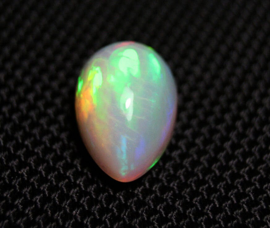 Welo Crystal Opal Cabochon 7.8ct Honeycomb Pear AAA Natural Ethiopian See Video