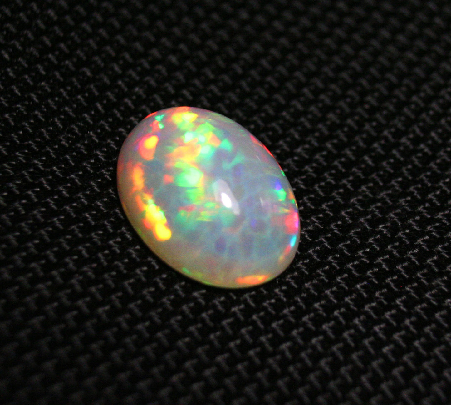 Welo Crystal Opal Cabochon 8.1ct Rainbow Blaze Natural Ethiopian Opal Video 17x13mm