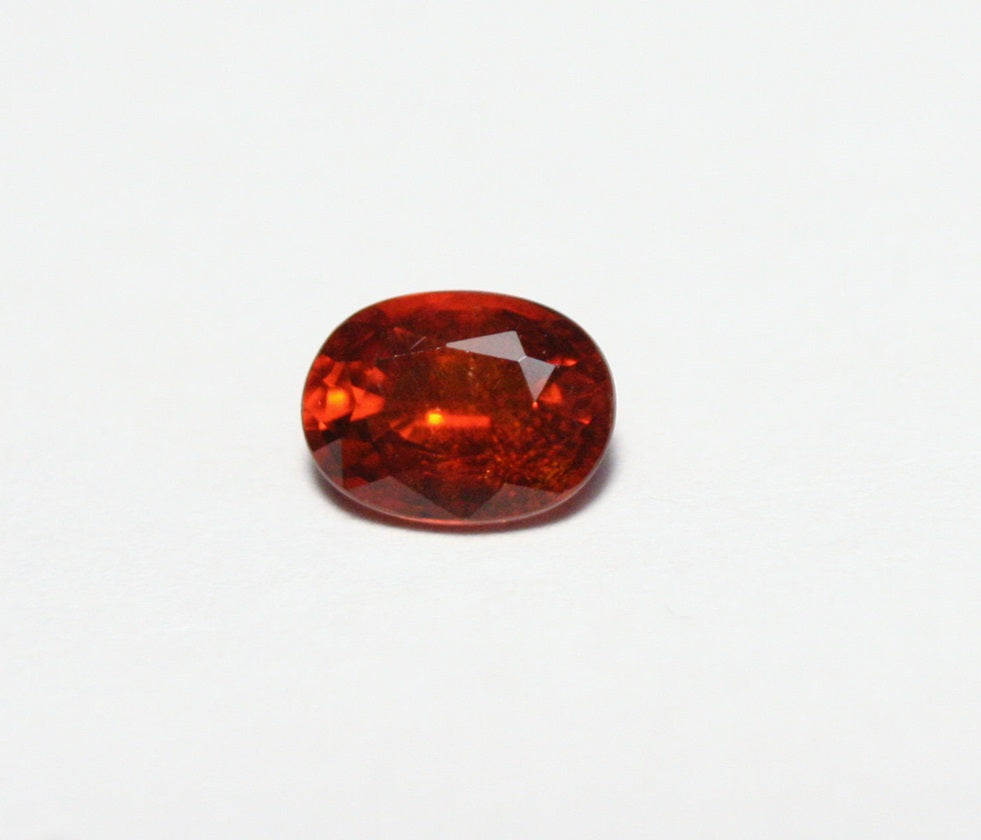 Clinohumite 0.6ct Ultra Rare Deep Orange / Red Faceted Gem, Pakistan 6x4mm