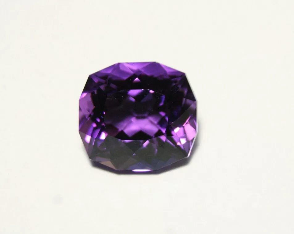 Zambian Amethyst 9.3ct Unique Custom Cushion Cut Gem AAA Amethyst 13x12mm