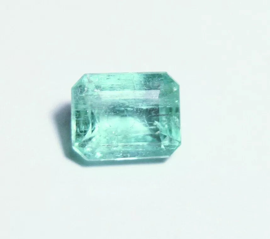 Panjshir Valley Emerald 1.63ct Rare Natural Emerald Cut Genuine Afghan Emerald 8x6mm