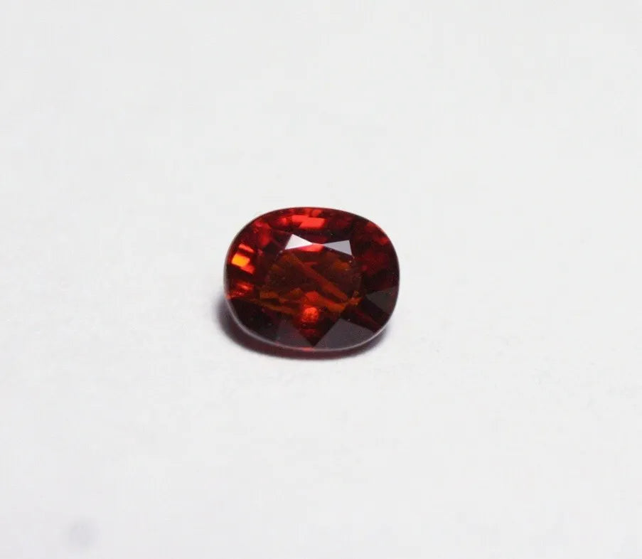 Clinohumite 0.63ct Ultra Rare Deep Orange Faceted Gem Pakistan 5x4mm