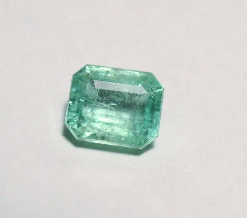 Panjshir Valley Emerald 0.9ct Rare Natural Emerald Cut Genuine Afghan Emerald