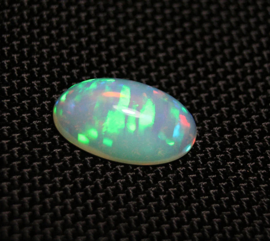 Welo Crystal Opal Cabochon 5.6ct Rainbow Ribbon Natural Ethiopian Opal Video