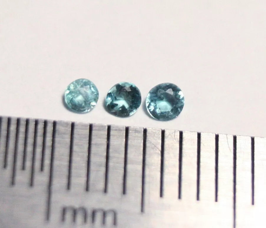 Grandidierite 0.09ct 3pc 1.5mm Exceptional Gem Quality Madagascan Grandidierite