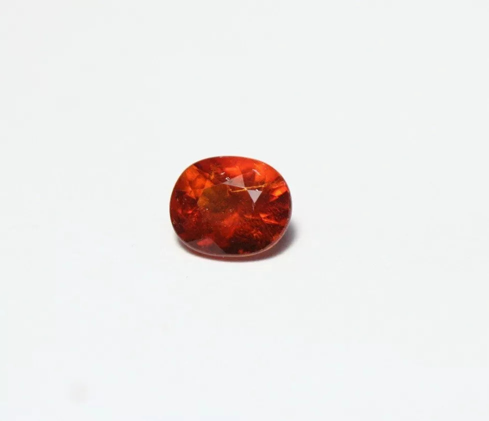 Clinohumite 0.57ct Ultra Rare Deep Orange Faceted Natural Gem Pakistan 5x4mm