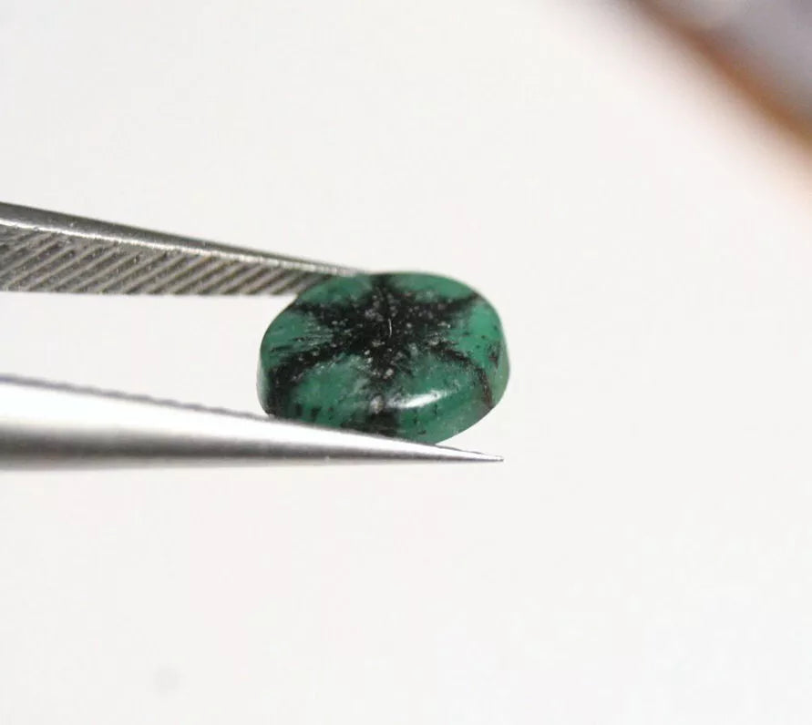 Colombian Trapiche Emerald 1.28ct Stunning Rare Natural Emerald Formation 8x8mm