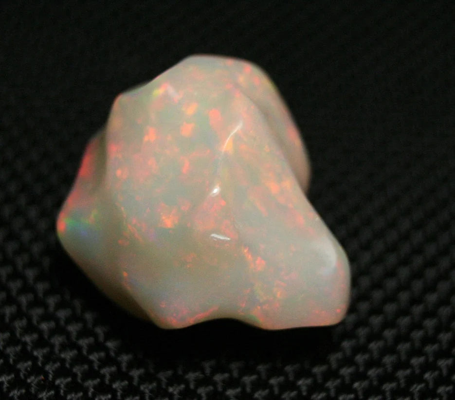 Welo Carved Precious Opal 22.1ct Rainbow Nugget AAA Jelly Opal See Video