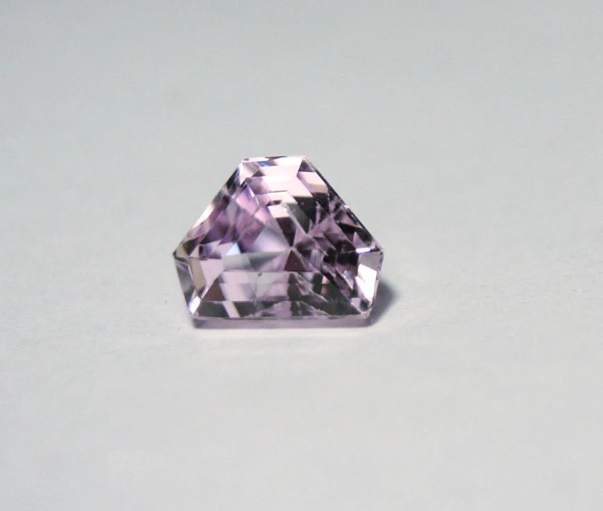 Pink Kunzite 4.2ct Madagascar Scintillating Custom Cut Trillion 10x8mm