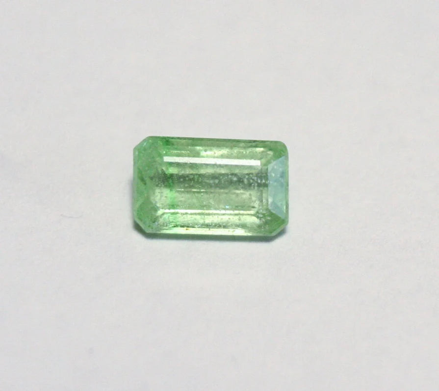 BiColour Tsavorite Leuco Garnet 0.69ct Exceptionally Rare Grossular Garnet 6x4mm