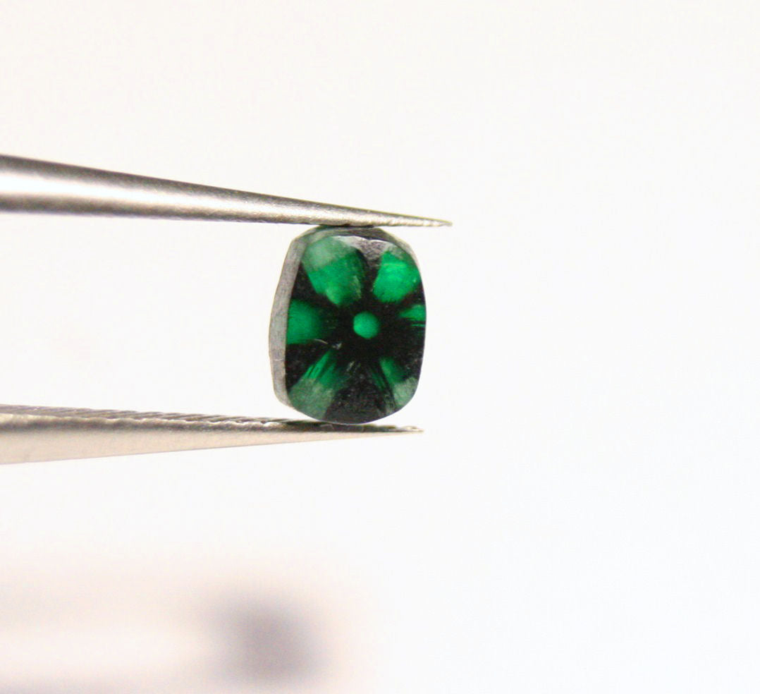 Colombian Trapiche Emerald 0.8ct Stunning Natural Emerald Formation 6x4mm