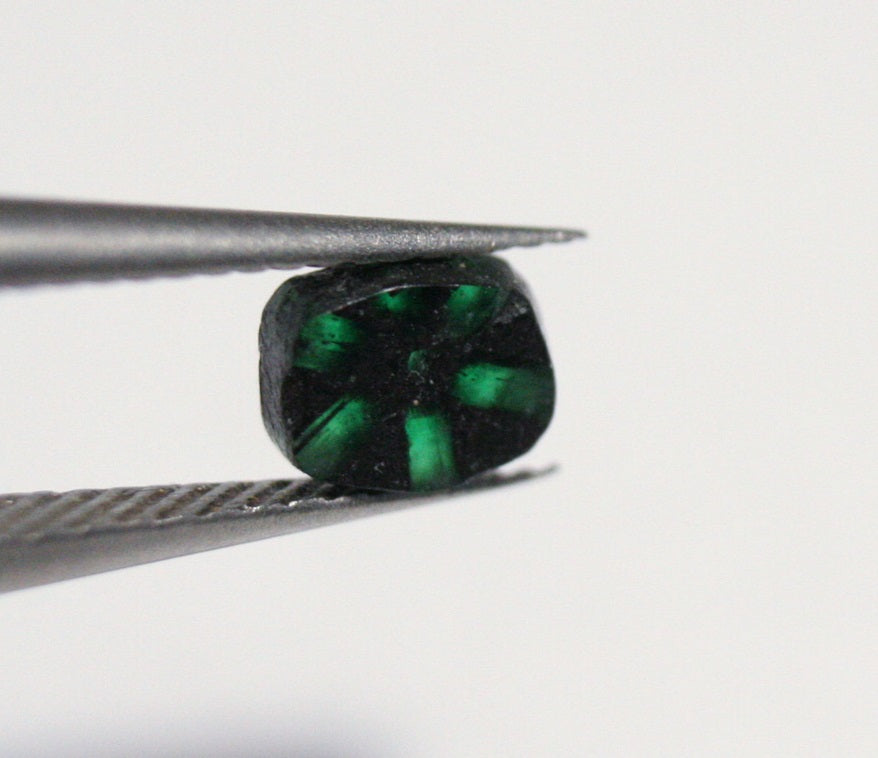 Colombian Trapiche Emerald 0.35ct Stunning Rare Natural Emerald Formation 5x4mm