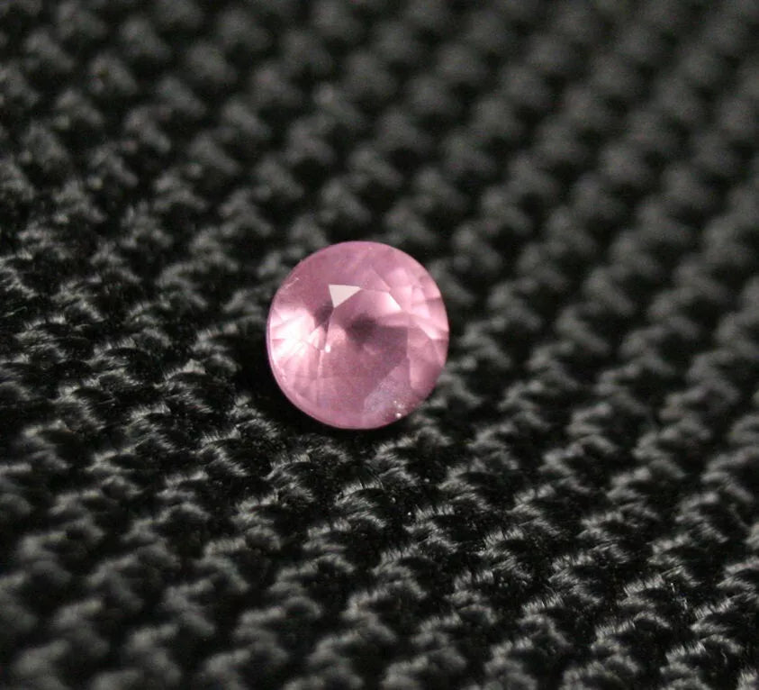 Mahenge Pink Spinel 0.37ct Rare Fluorescent Fine Natural Spinel Round Cut 4mm