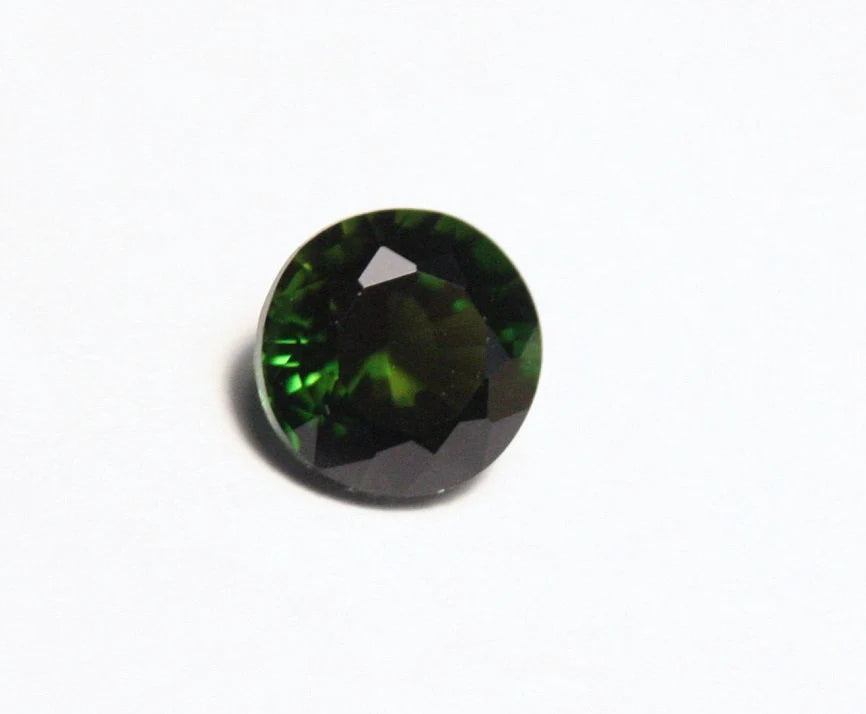 Genuine Rare Chrome Tourmaline 0.73ct Congo Chrome Tourmaline Round Cut 5.5mm