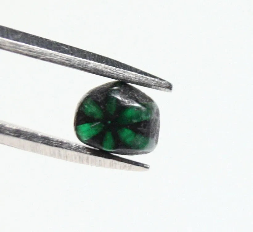 Muzo Trapiche Emerald 0.25ct Stunning Rare Natural Emerald Formation 4x3mm