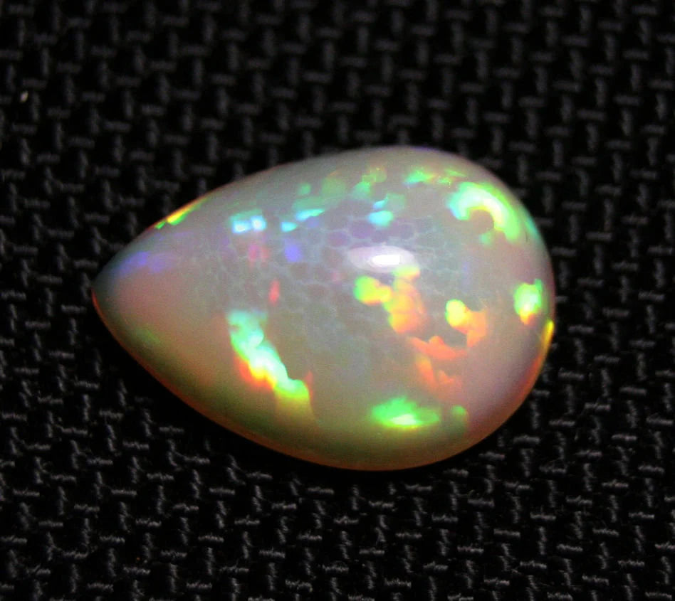 Welo Crystal Opal Cabochon 9.17ct Honeycomb Pear AAA Natural Stunning Opal Video