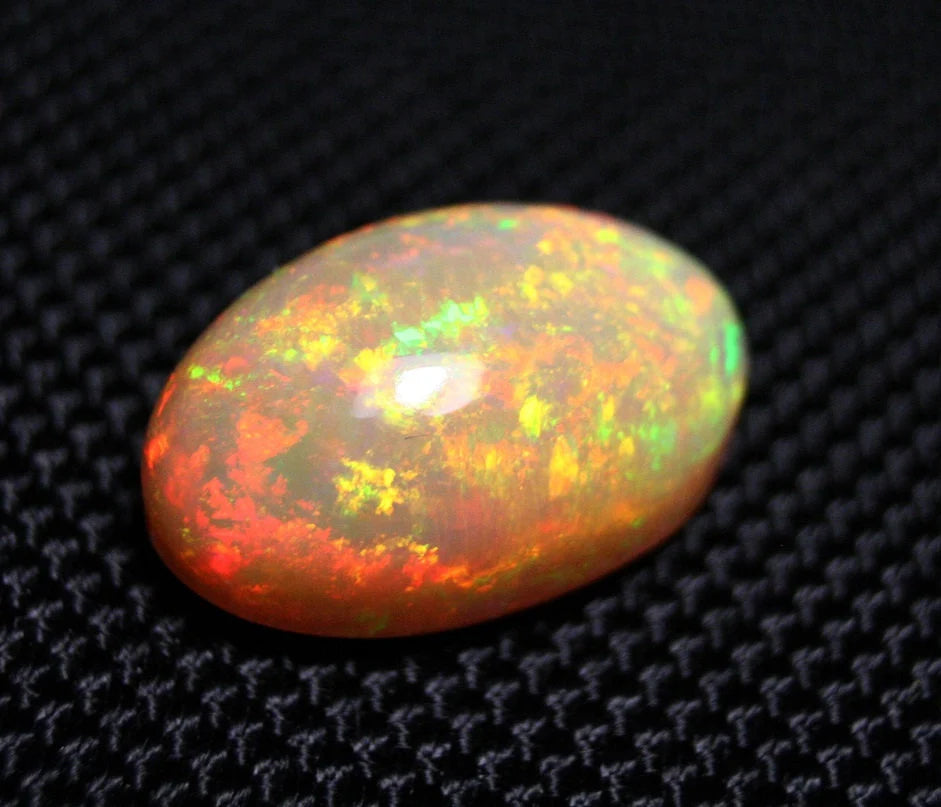 Welo Honey Opal Cabochon 14.8ct Neon Rainbow Blaze Natural Opal See Video 20x13mm