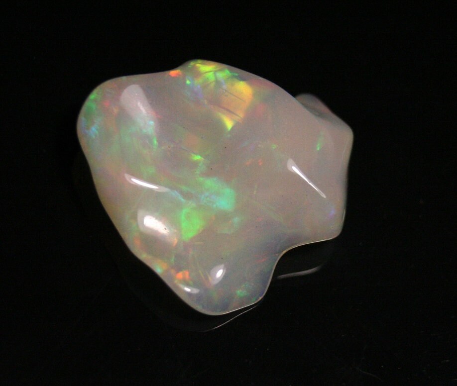 Welo Hand Carved Crystal Opal 6.7ct Neon Rainbow AAA Jelly Opal - See Video