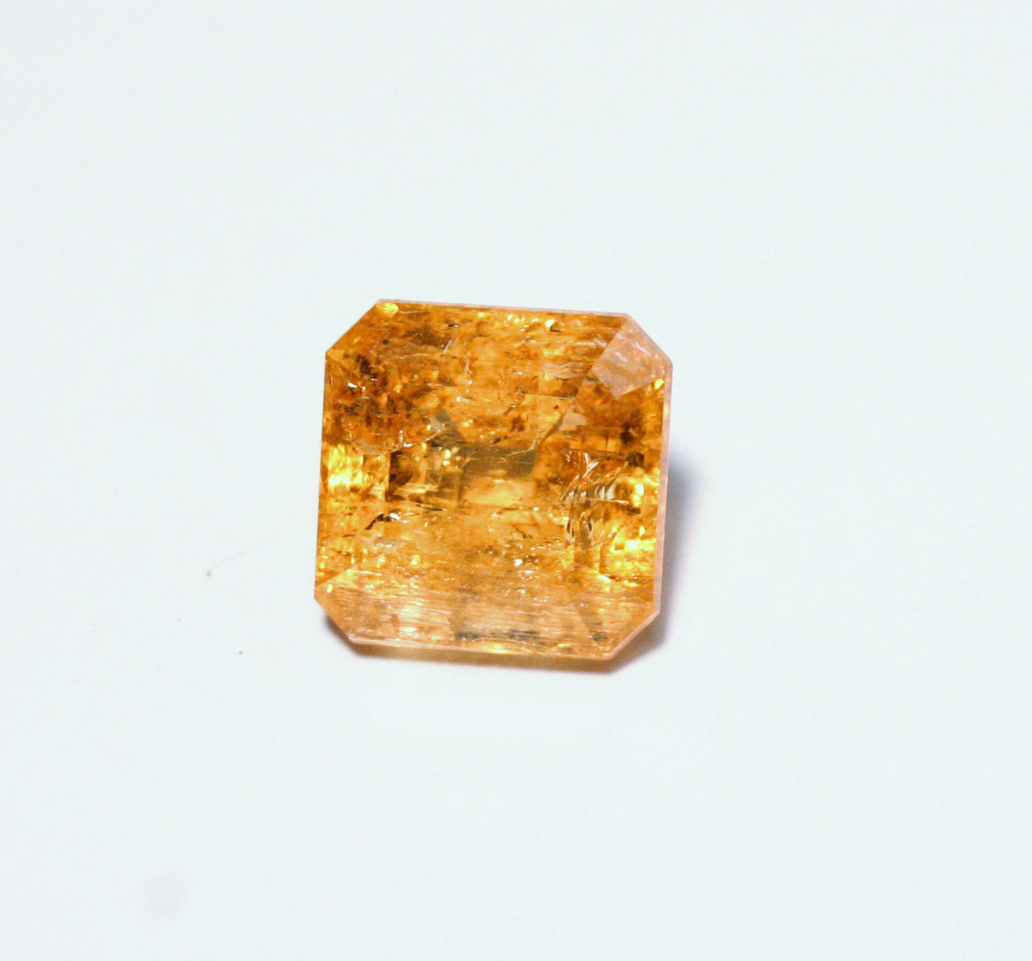 Imperial Topaz 12.7ct Ouro Preto, Brazil, Natural Untreated Rare Orange Topaz 12x12mm