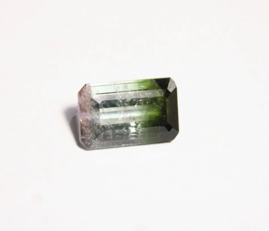 Achroite Tourmaline 4.5ct Stunning Emerald Cut Watermelon Tourmaline 12x7mm