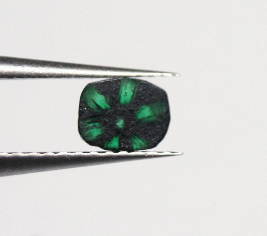 Colombian Trapiche Emerald 0.35ct Stunning Rare Natural Emerald Formation 5x4mm