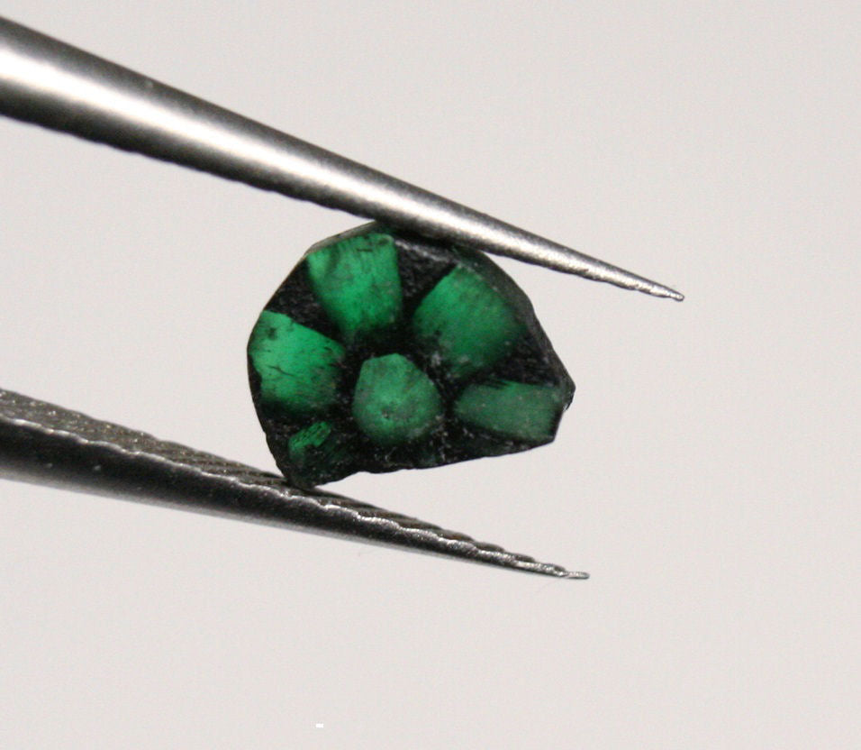 Trapiche Emerald 0.32ct Stunning Rare Natural Emerald - 6x5mm Muzo Columbia