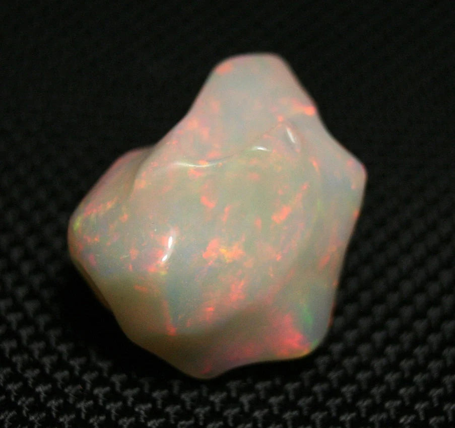 Welo Carved Precious Opal 22.1ct Rainbow Nugget AAA Jelly Opal See Video