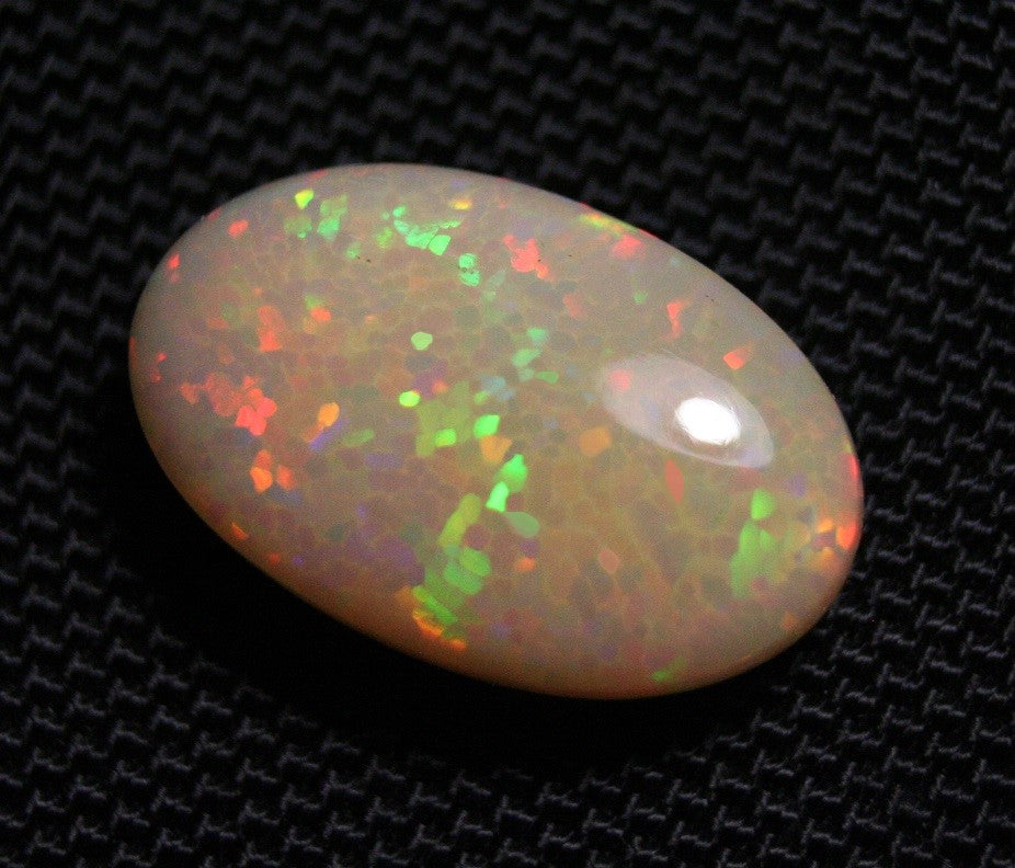 25ct Mezezo Precious Opal Cabochon Rare Rainbow Mosaic Natural Opal AAAA Video