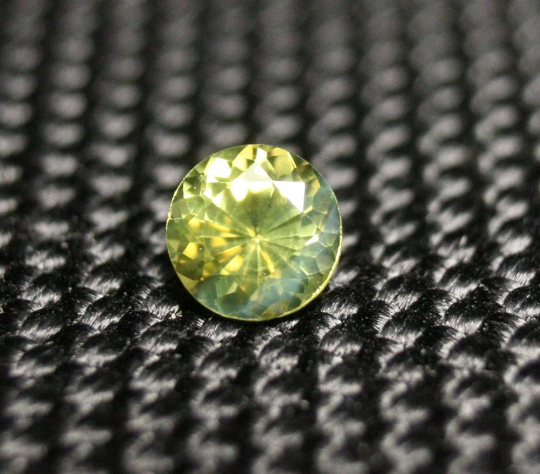 0.38ct Burmese Chrysoberyl Rare Neon Yellow AAA Scintillating Cut Round Gem 4x4mm