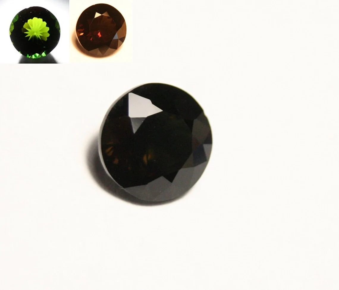 Rare Usambara Effect Faceted Chrome Tourmaline 2.48ct - Colour Change Tourmaline