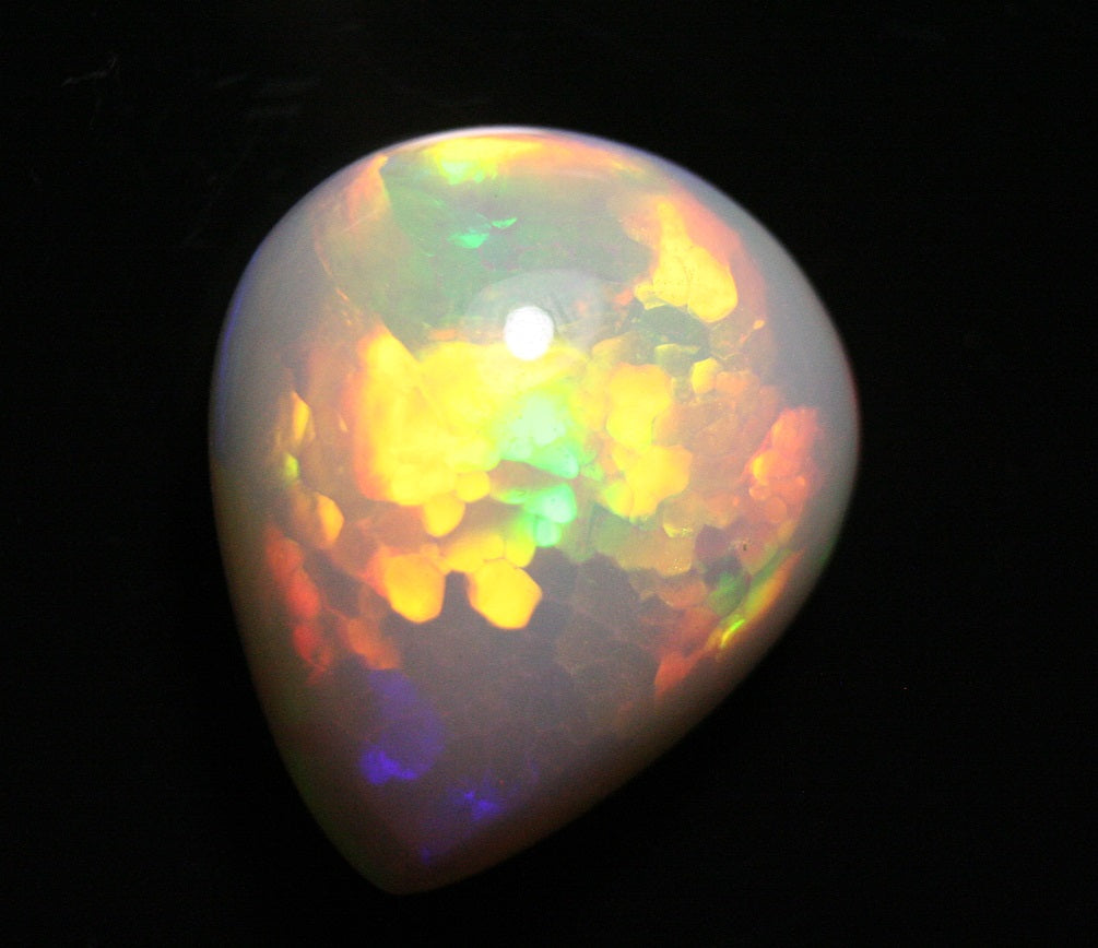 25.8ct Welo Precious Opal Cabochon Supreme Highest Grade Opal Honeycomb Waves